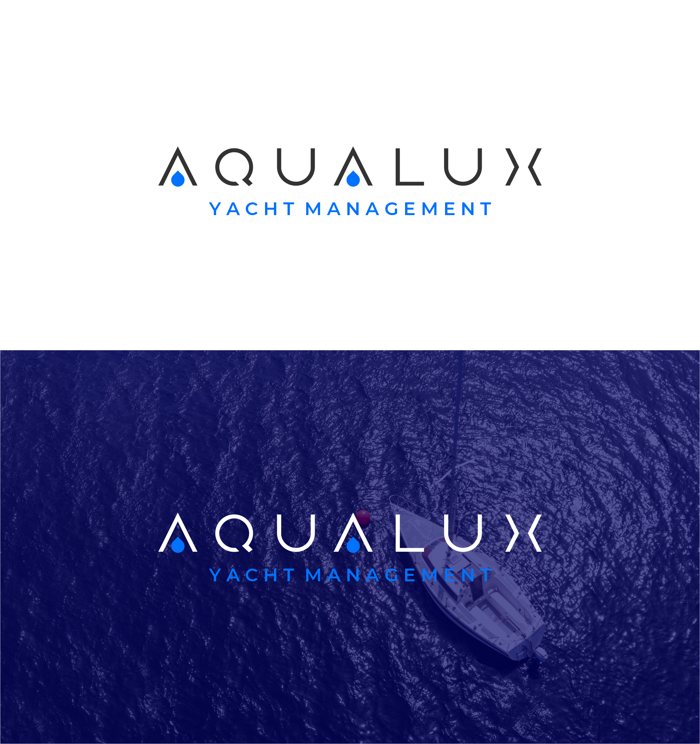 Logo Design by trojni for Aqualux Yacht Management LLC | Design #33820753