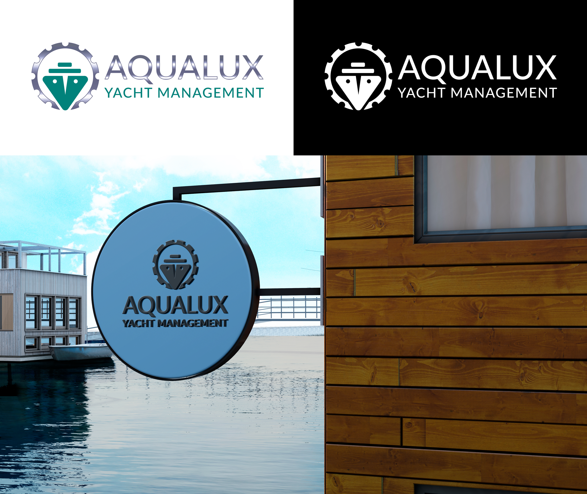 Diseño de Logo por RA-bica para Aqualux Yacht Management LLC | Diseño #33822861