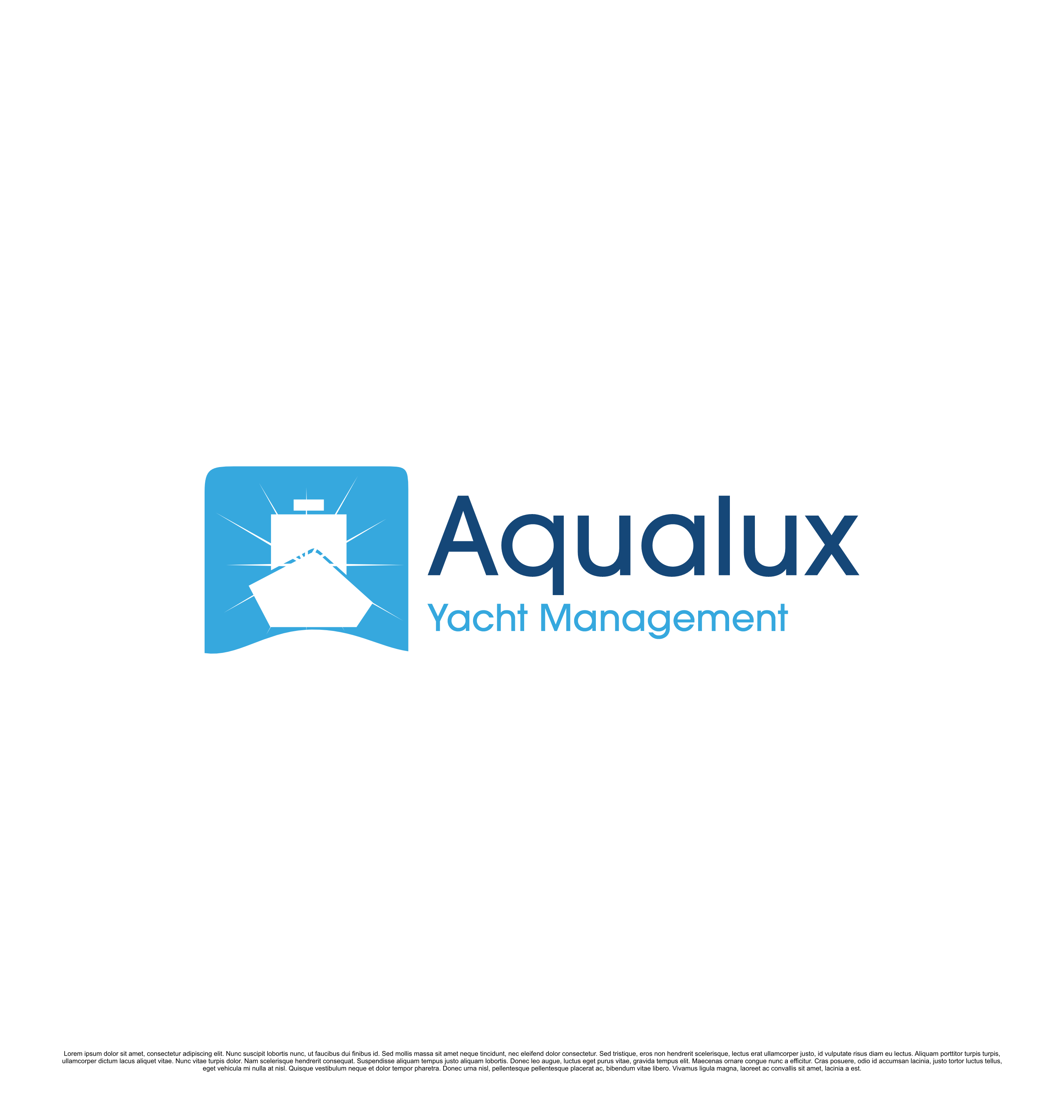 Diseño de Logo por saesean para Aqualux Yacht Management LLC | Diseño #33822183