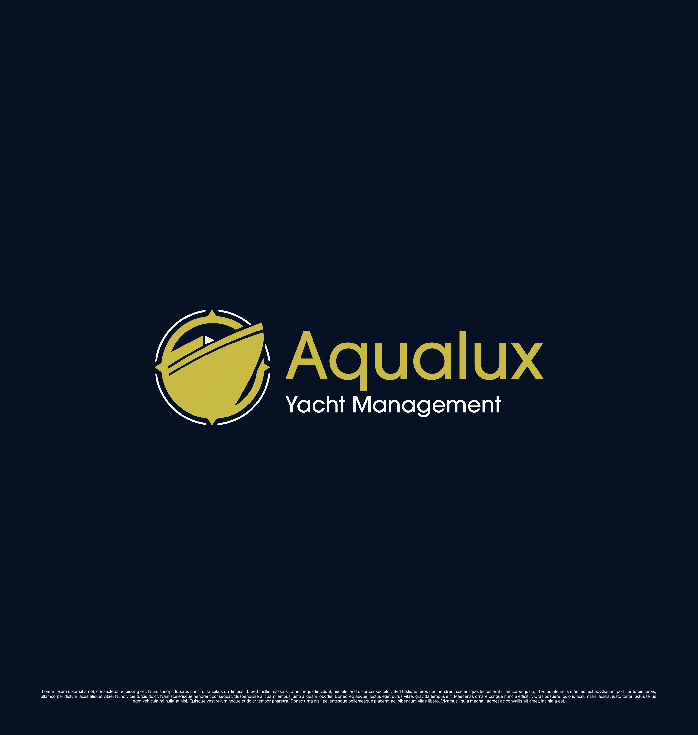 Diseño de Logo por saesean para Aqualux Yacht Management LLC | Diseño #33822185