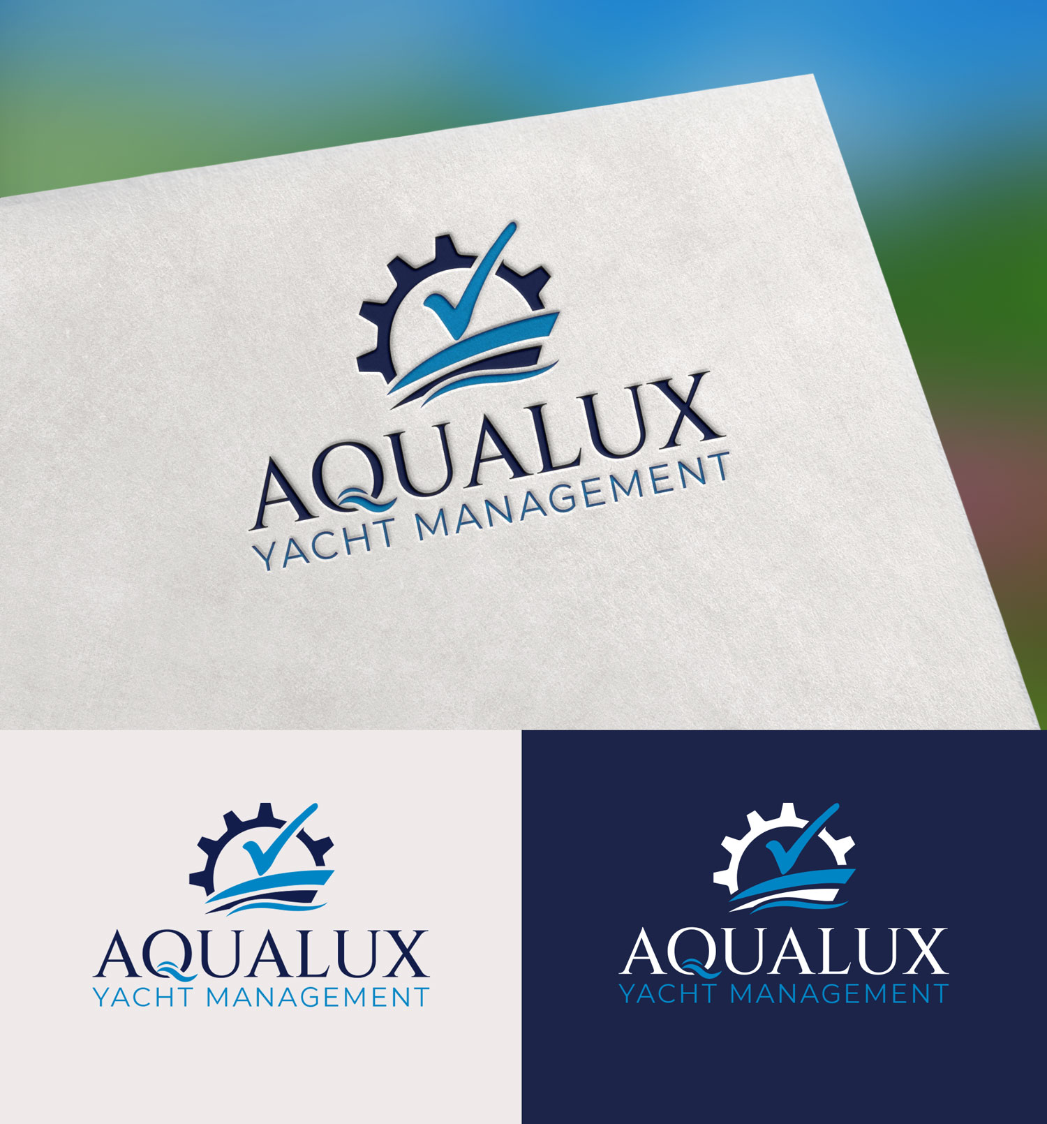 Diseño de Logo por M Art & Design para Aqualux Yacht Management LLC | Diseño #33819365