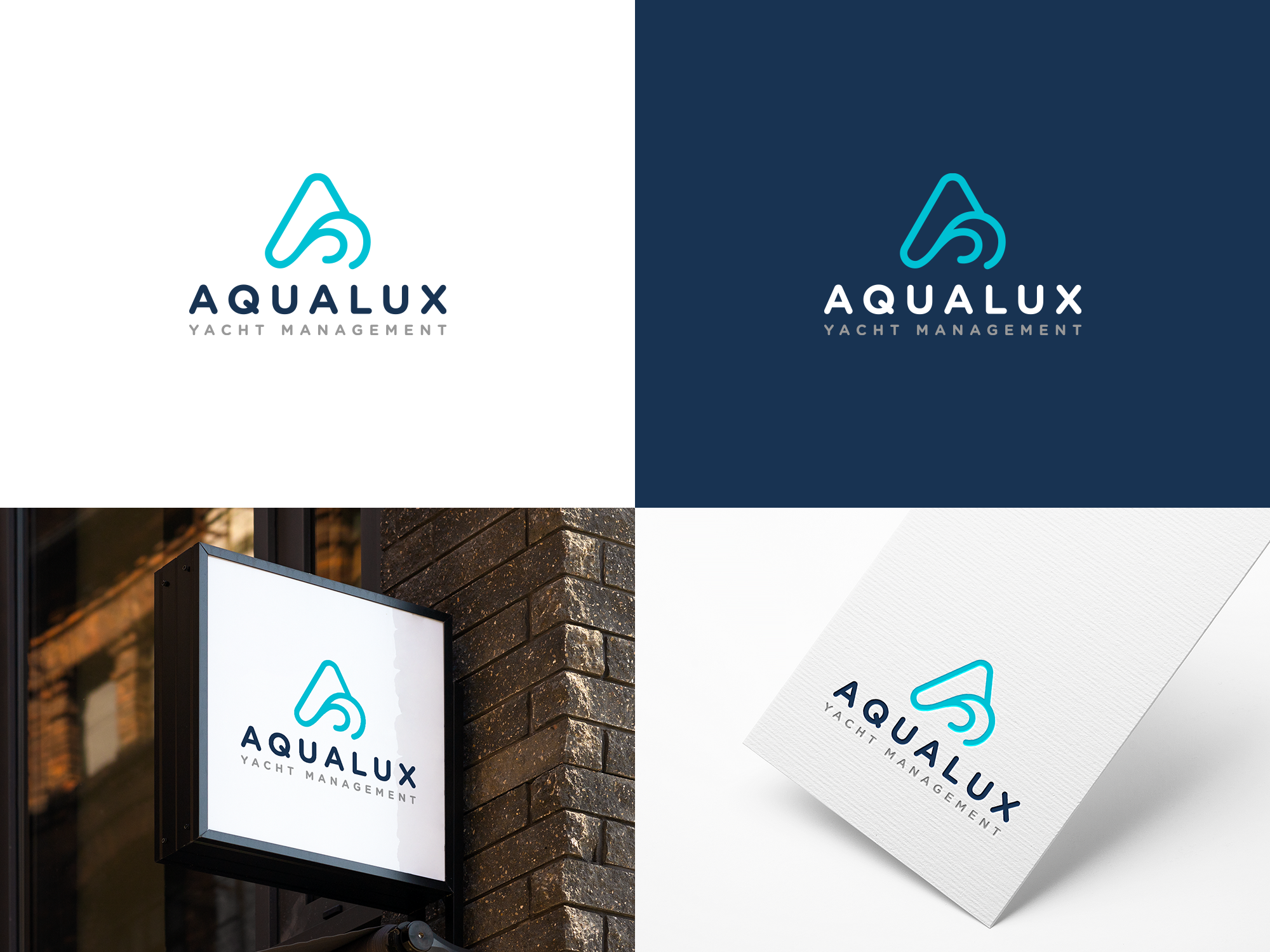 Logo Design by COLOUR CREATIVE for Aqualux Yacht Management LLC | Design #33827261
