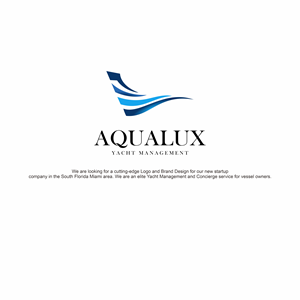 Logo Design by enka94 for Aqualux Yacht Management LLC | Design: #33825466