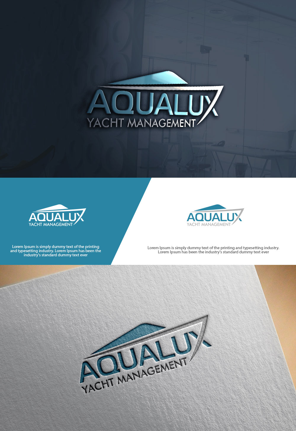 Diseño de Logo por sulemani  creation para Aqualux Yacht Management LLC | Diseño #33821381