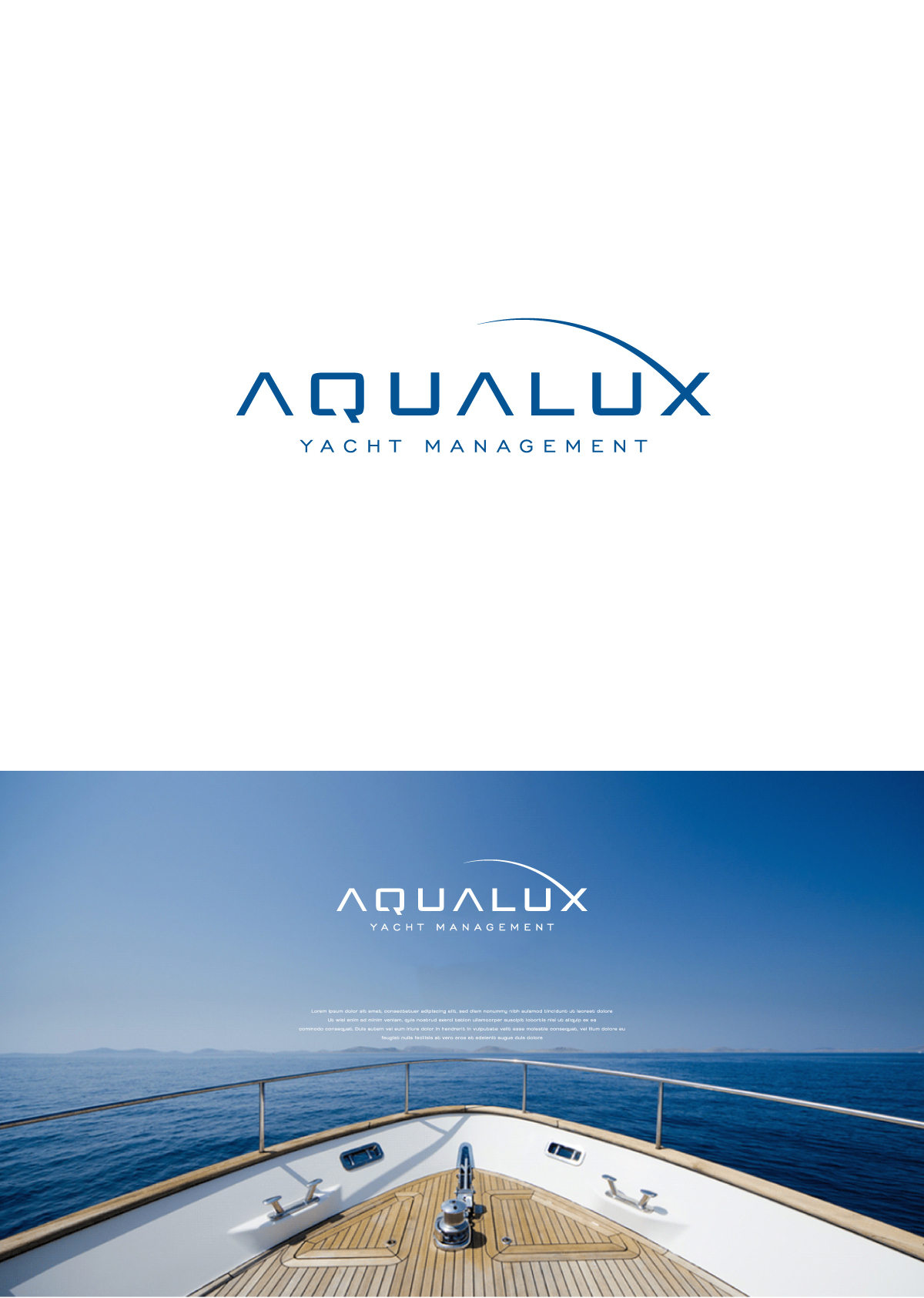 Logo Design by apik. for Aqualux Yacht Management LLC | Design #33819562