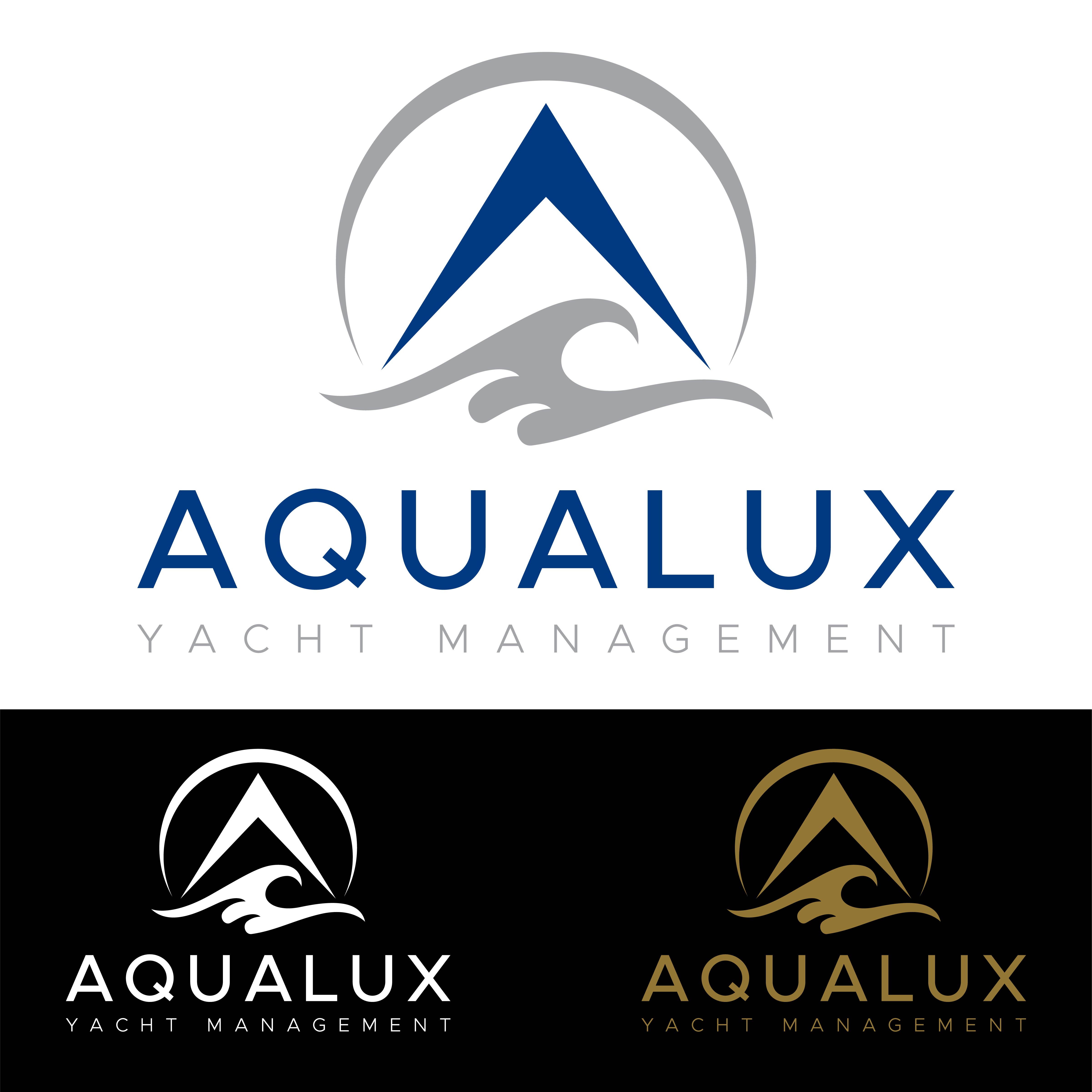 Design de Logo par John Mark Arts pour Aqualux Yacht Management LLC | Design #33821110