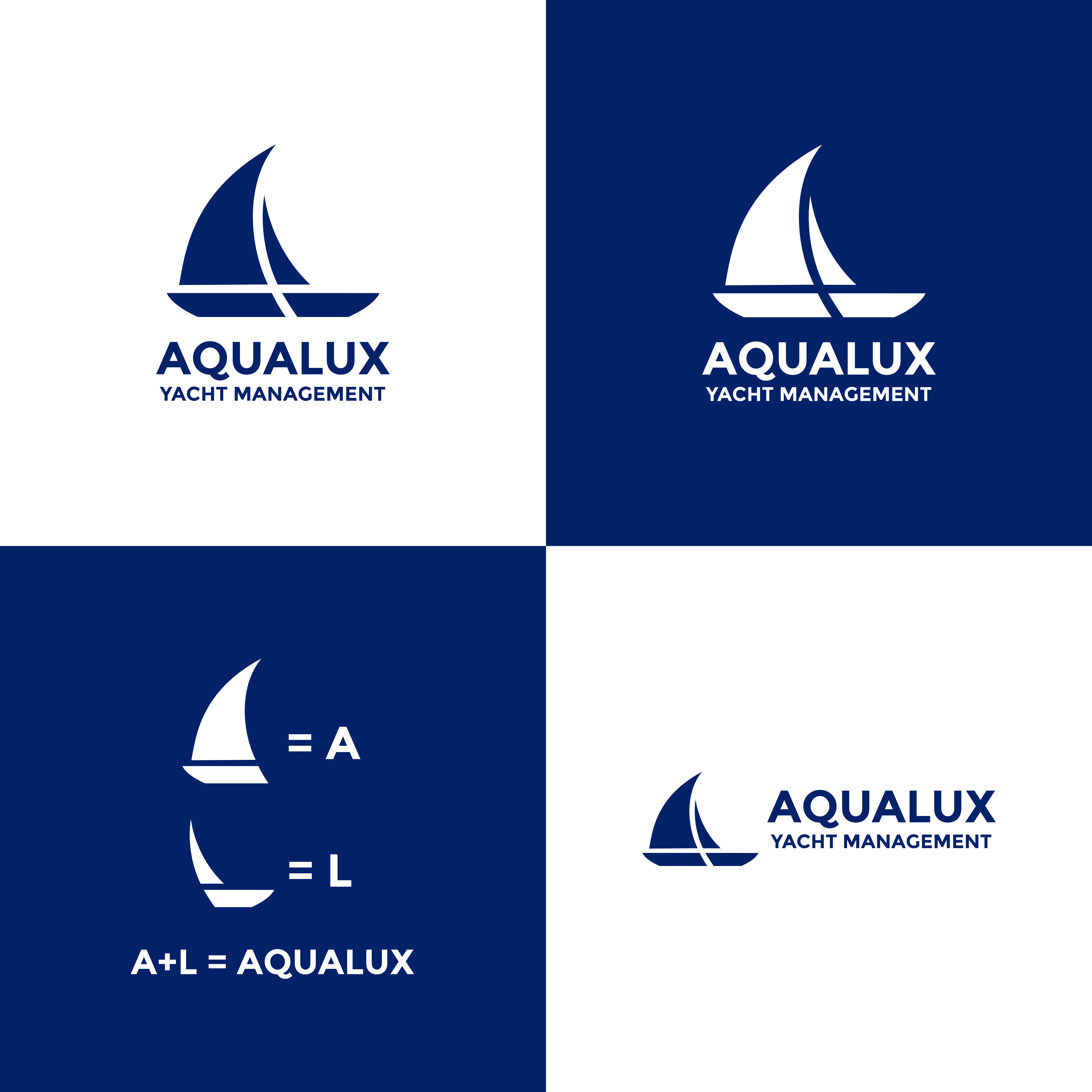 Logo Design by Kozuki Studio for Aqualux Yacht Management LLC | Design #33827491