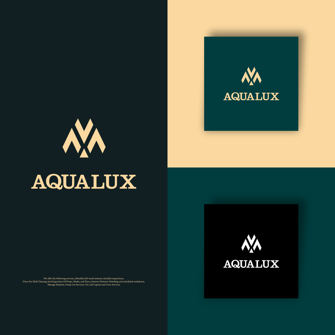 Logo Design by LPMG for Aqualux Yacht Management LLC | Design #33823817