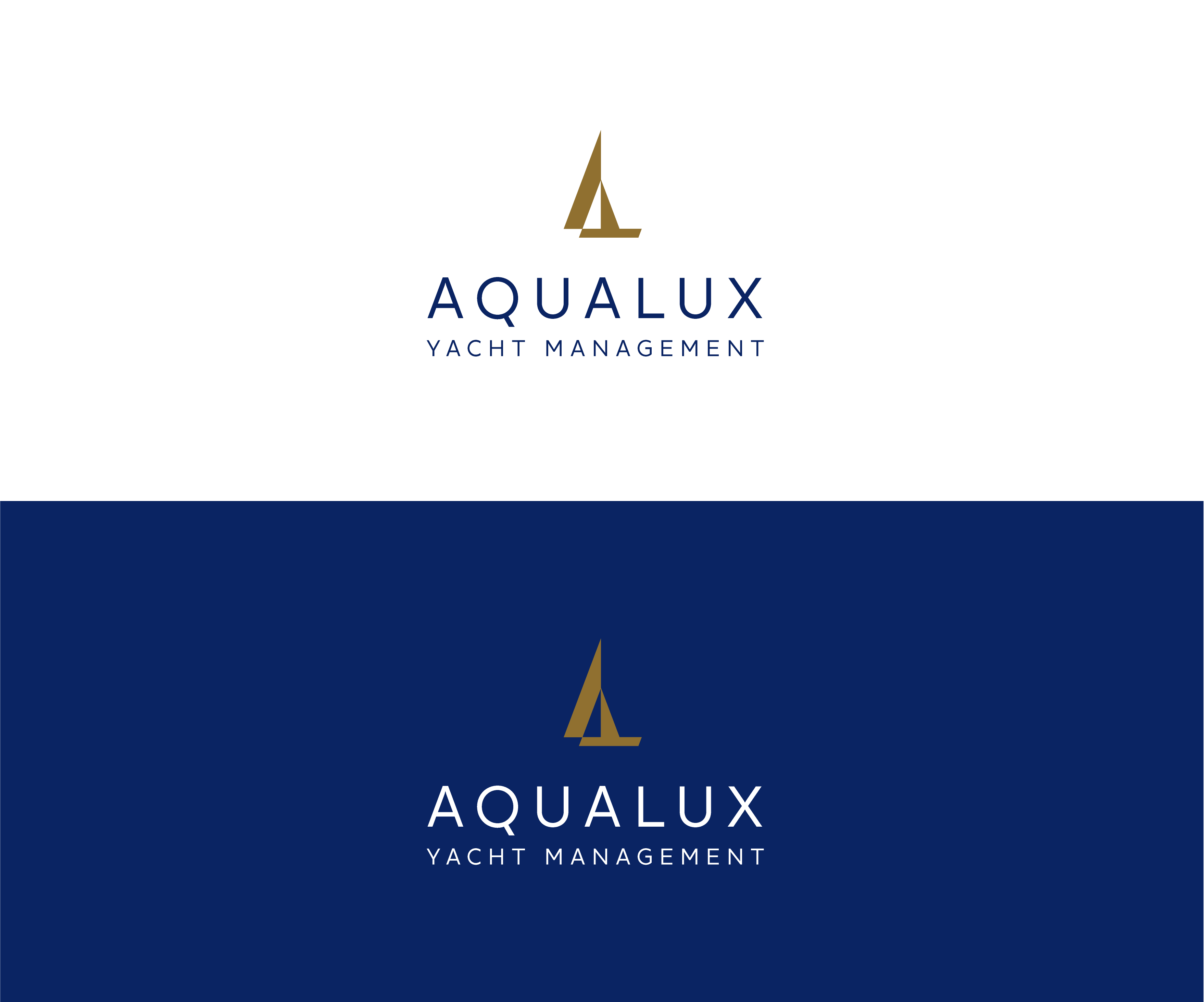 Logo Design by Drawing Room for Aqualux Yacht Management LLC | Design #33820456