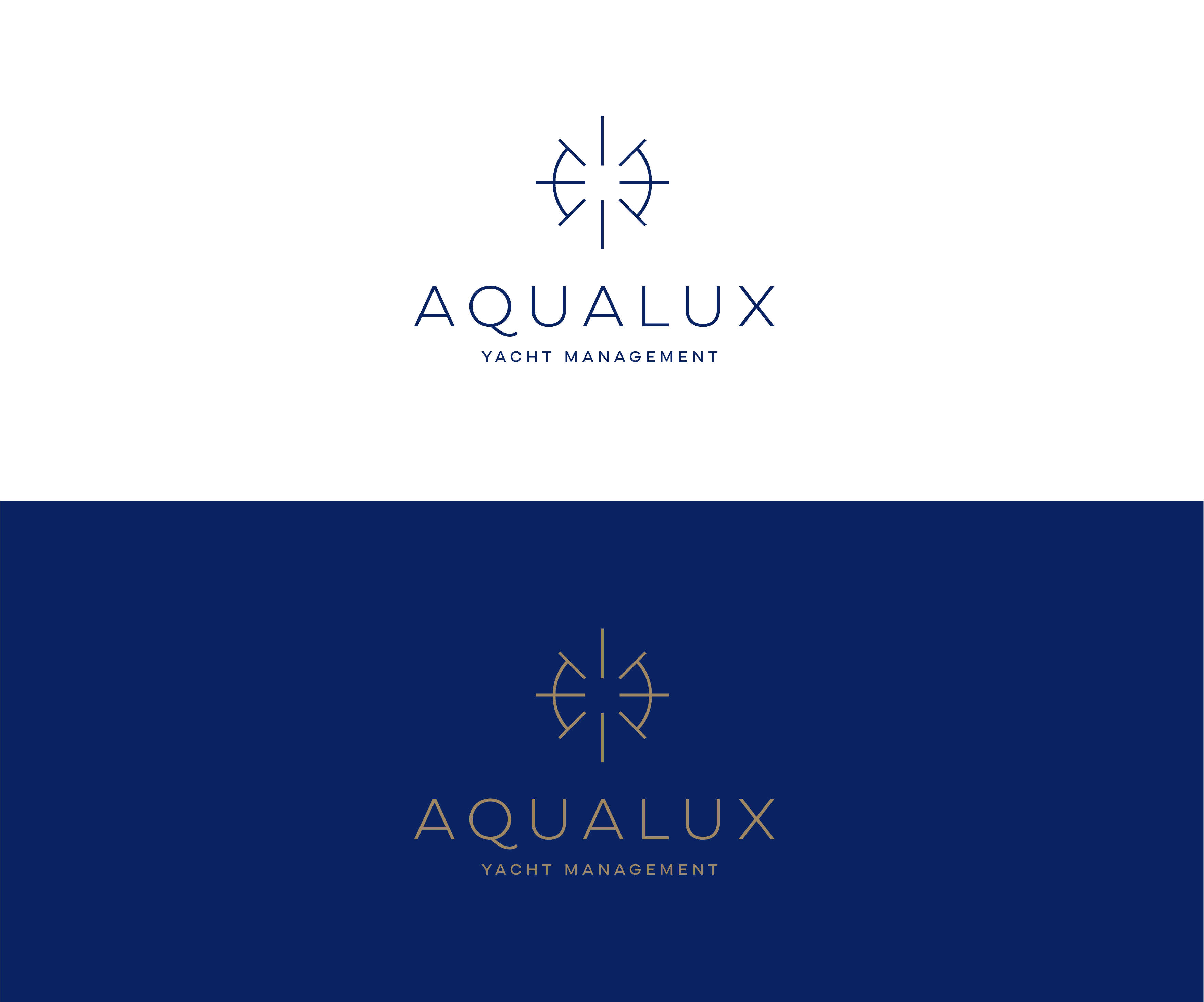 Logo Design by Drawing Room for Aqualux Yacht Management LLC | Design #33820458