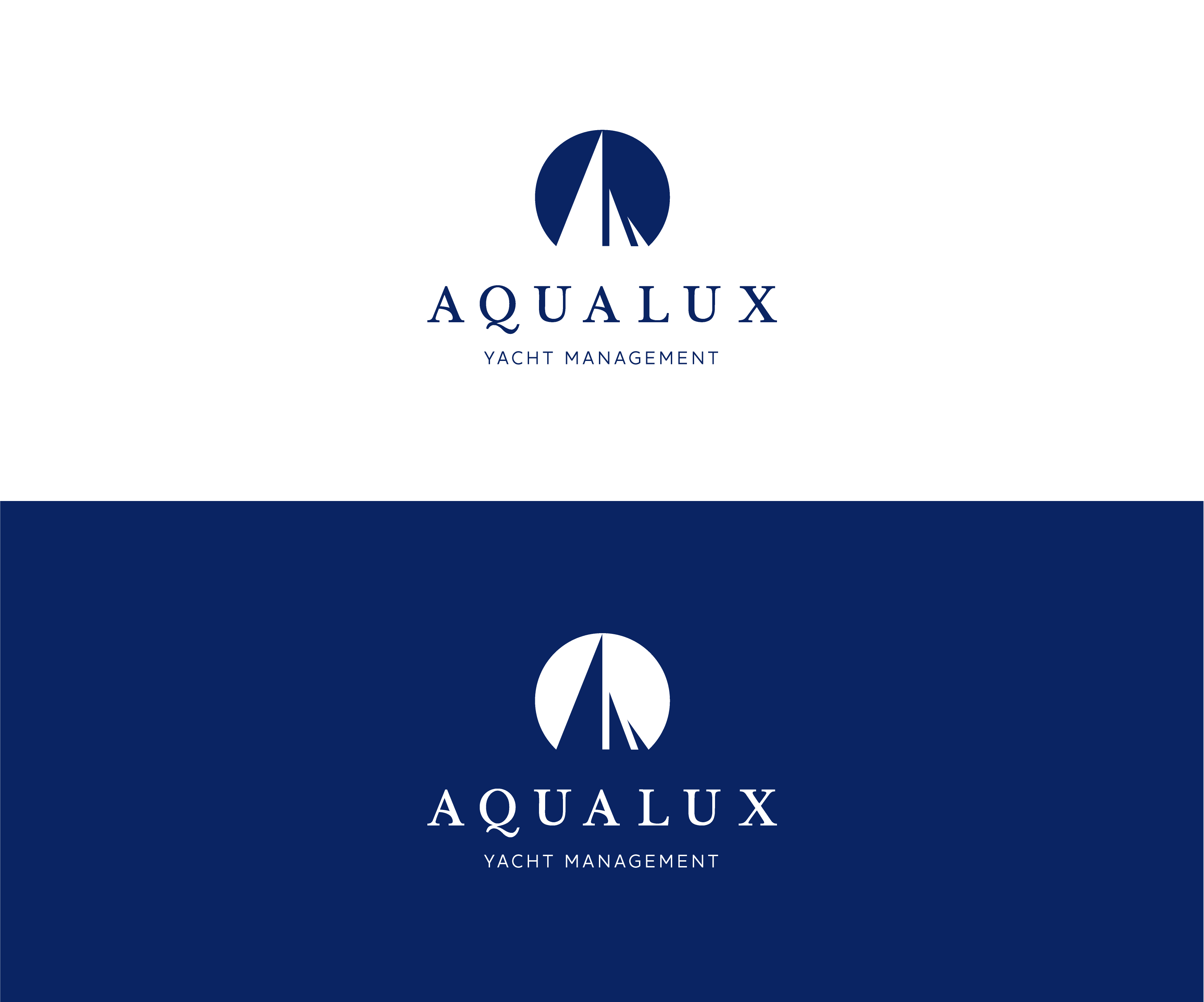 Logo Design by Drawing Room for Aqualux Yacht Management LLC | Design #33820459