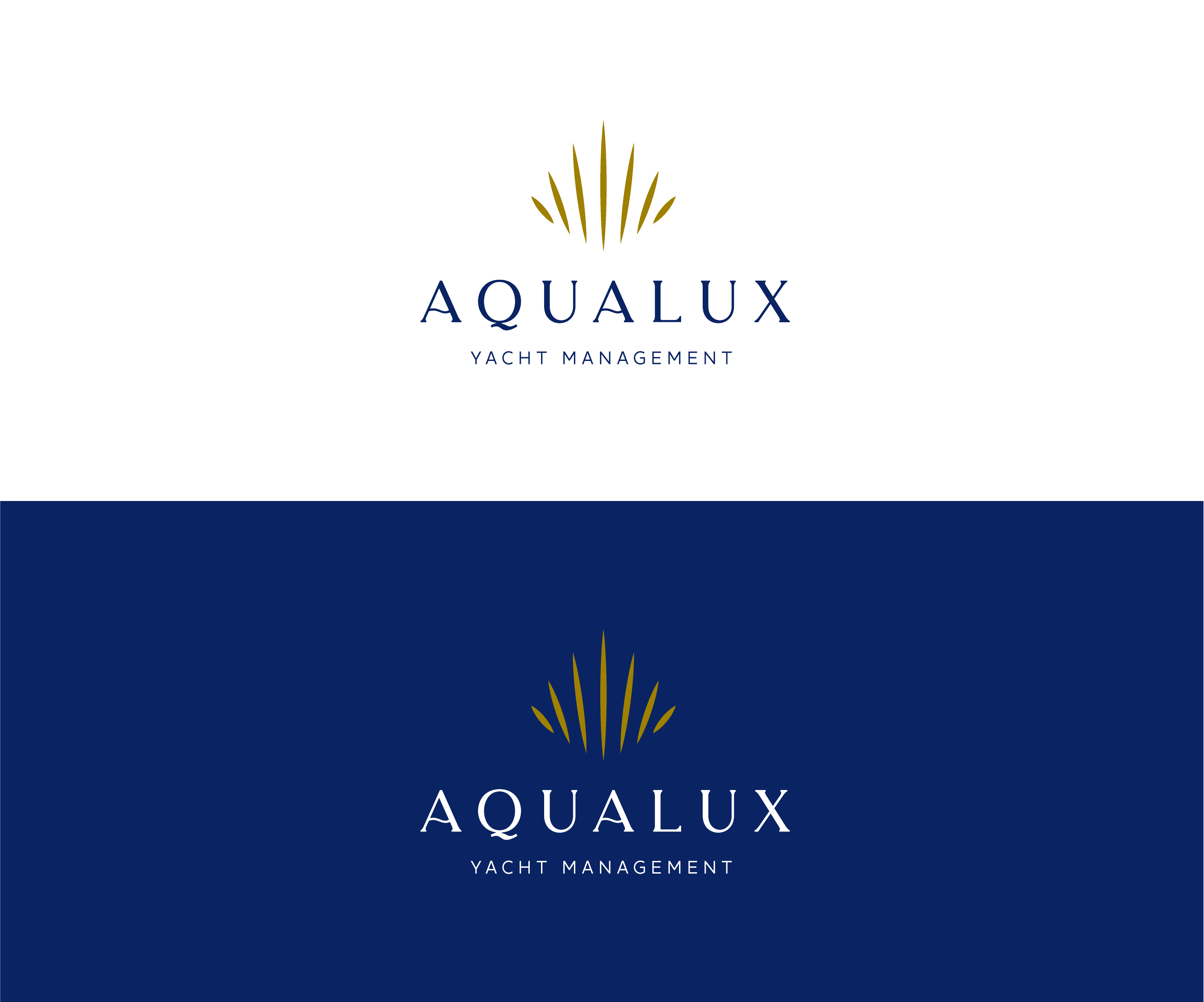 Logo Design by Drawing Room for Aqualux Yacht Management LLC | Design #33820460