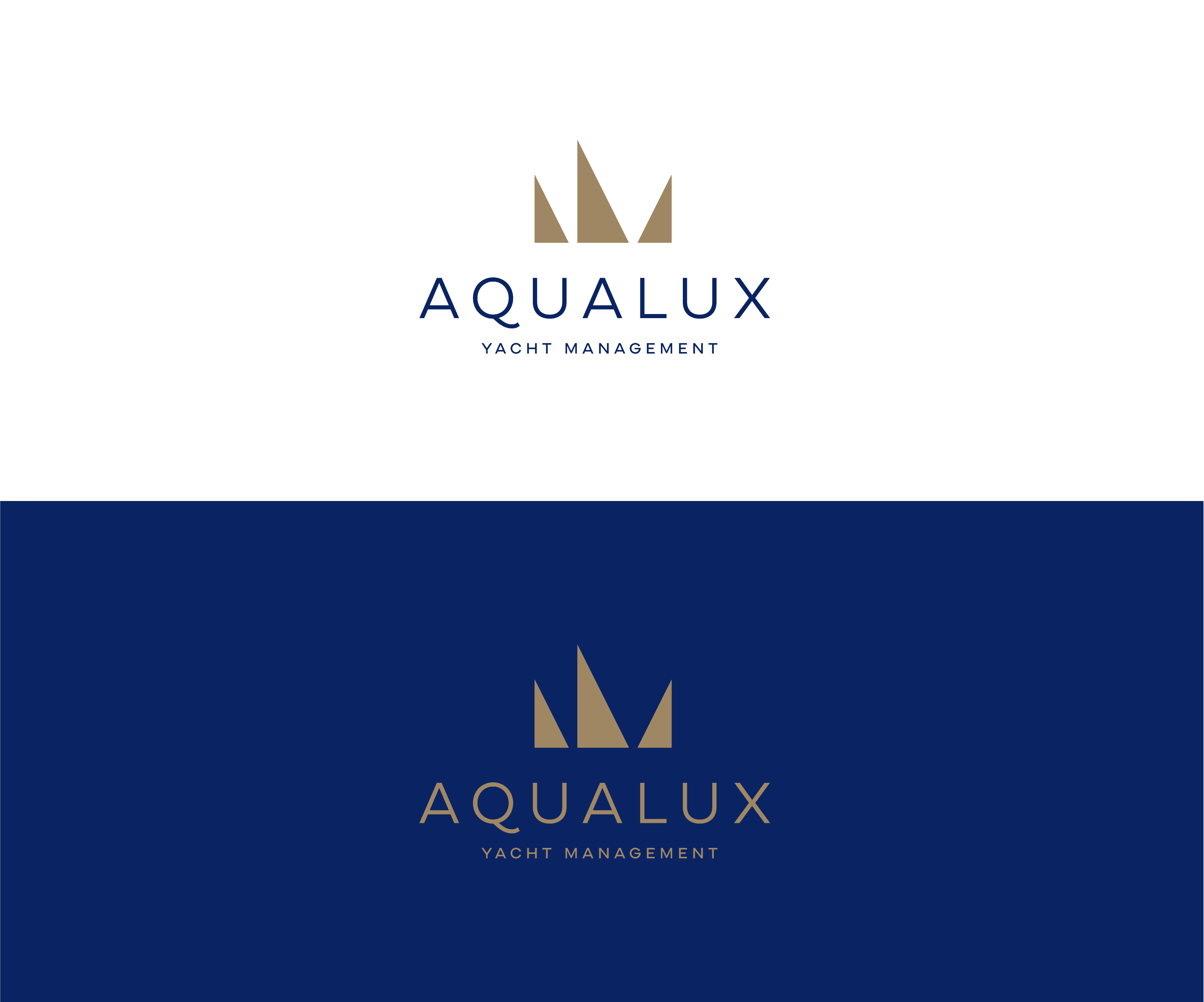 Logo Design by Drawing Room for Aqualux Yacht Management LLC | Design #33820554