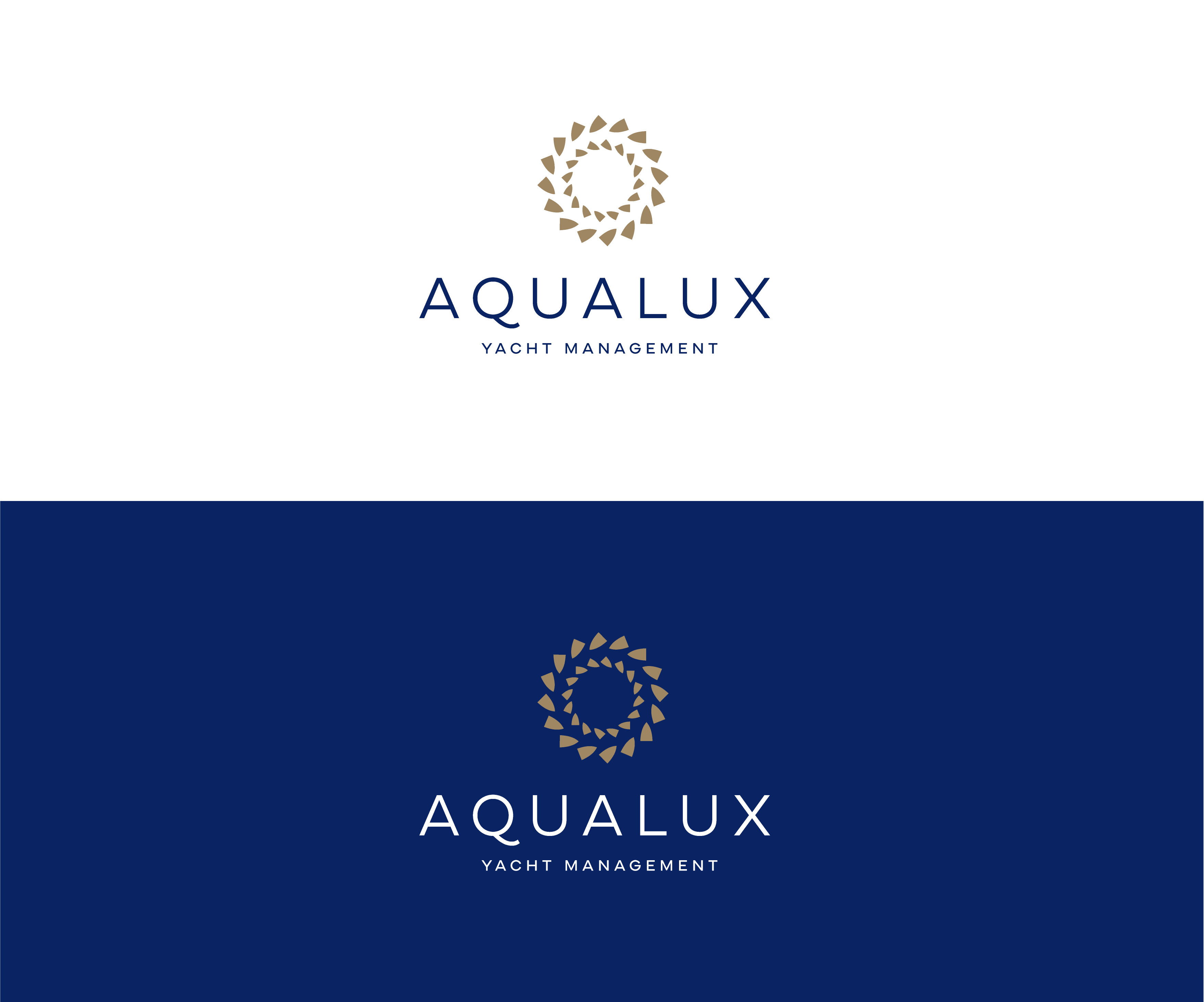 Logo Design by Drawing Room for Aqualux Yacht Management LLC | Design #33820555