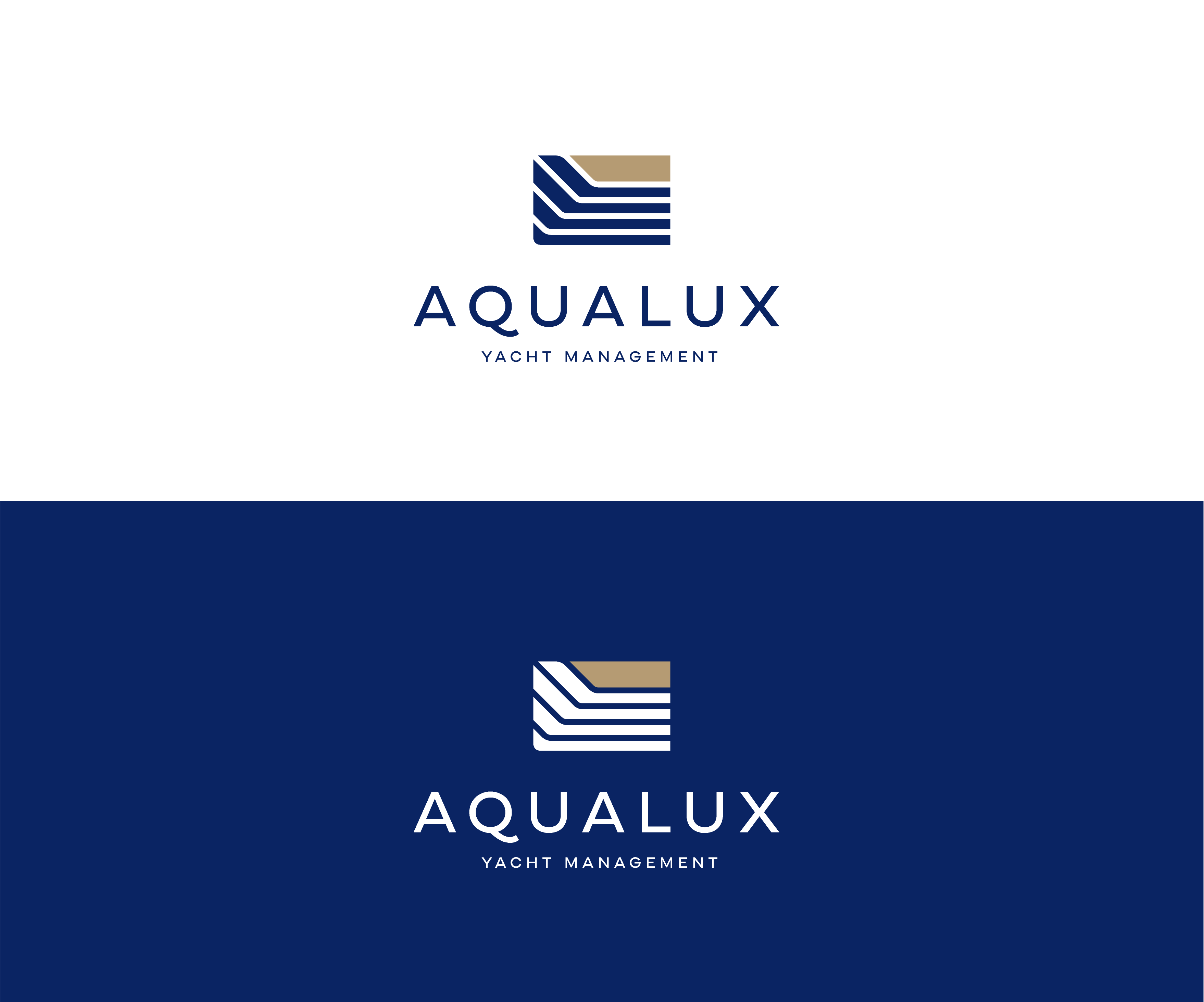 Logo Design by Drawing Room for Aqualux Yacht Management LLC | Design #33820556