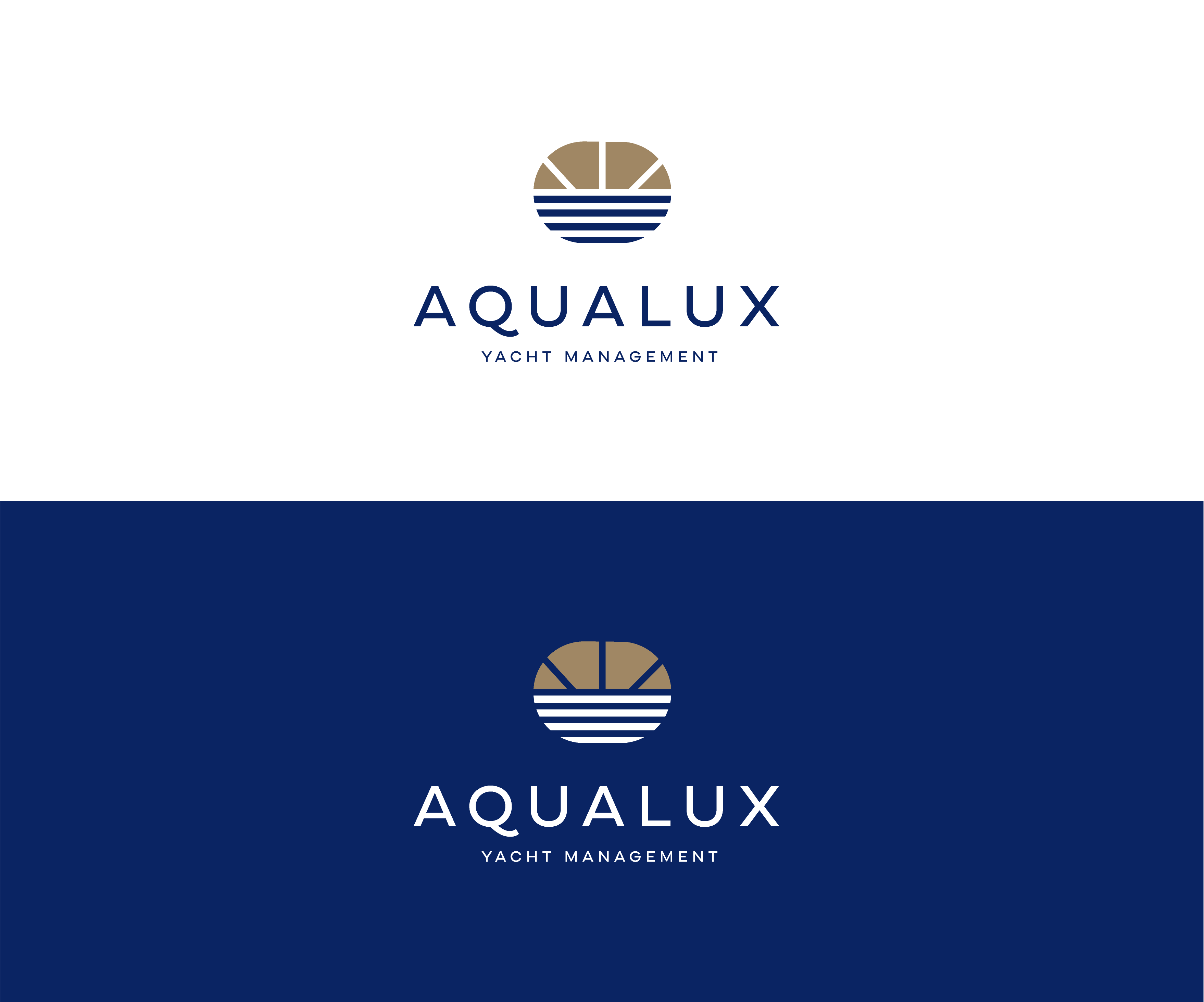 Logo-Design von Drawing Room für Aqualux Yacht Management LLC | Design #33820557