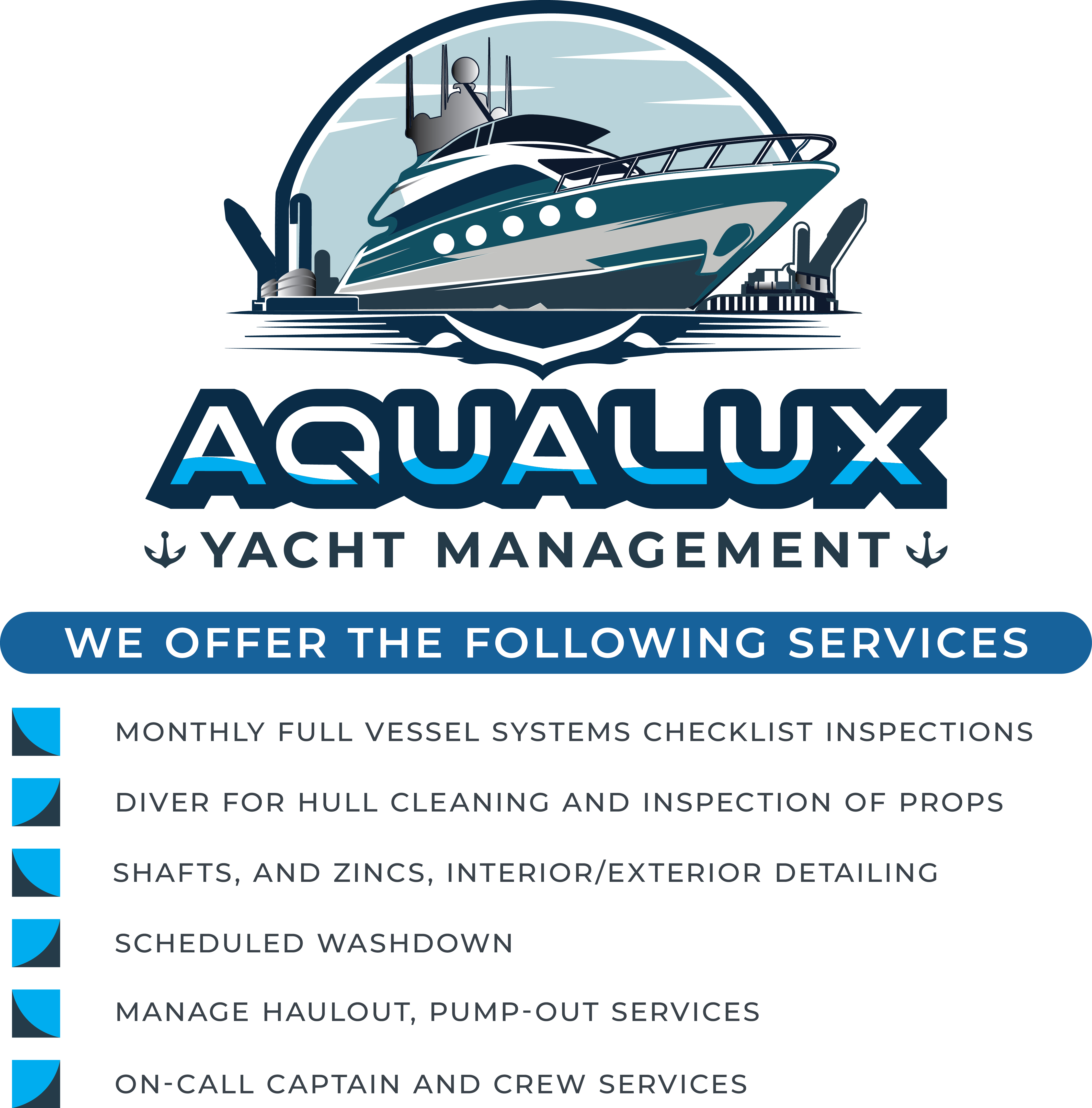 Diseño de Logo por jobayor73 para Aqualux Yacht Management LLC | Diseño #33825668