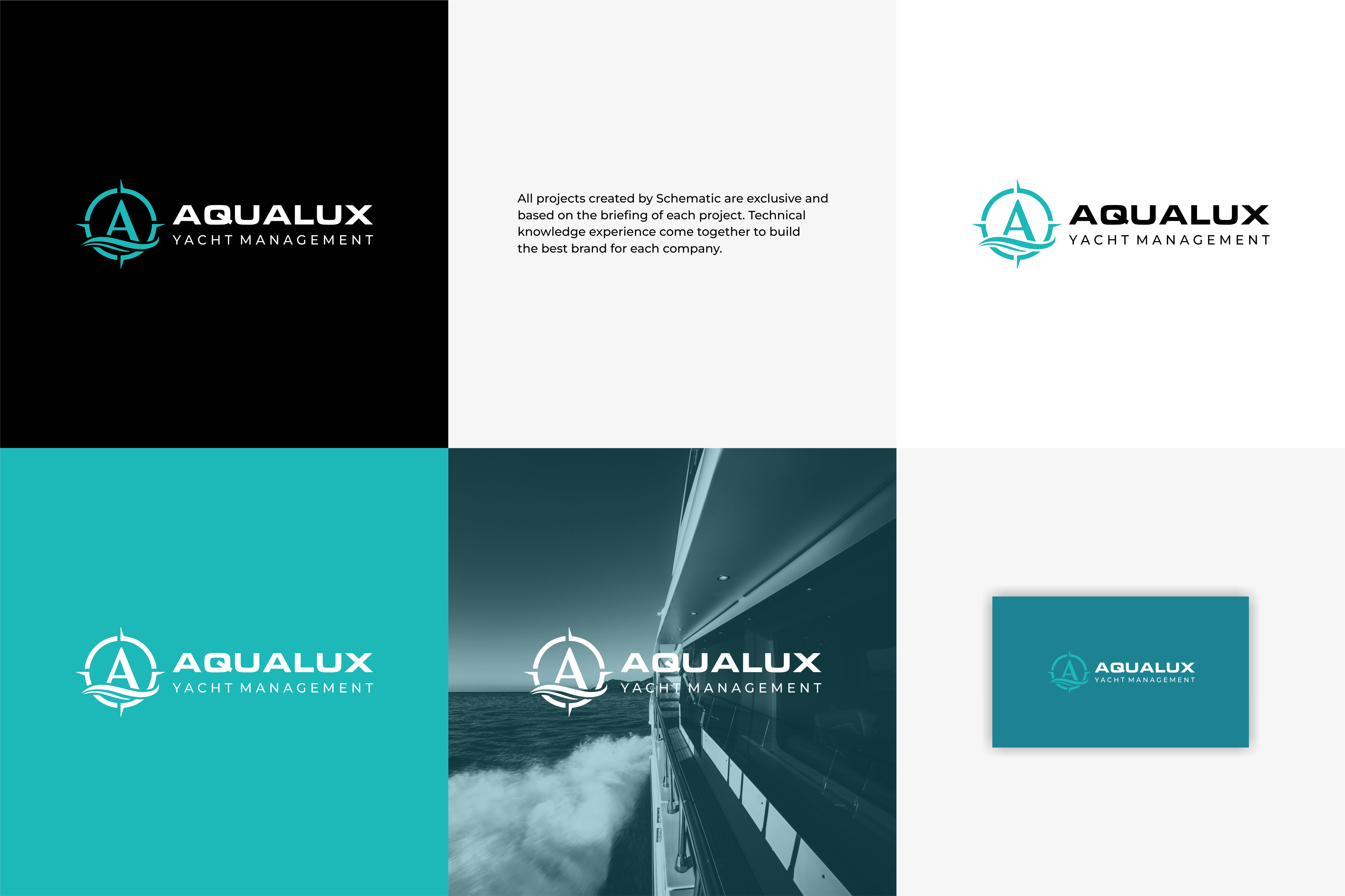 Logo-Design von Schematic Studio für Aqualux Yacht Management LLC | Design #33825992