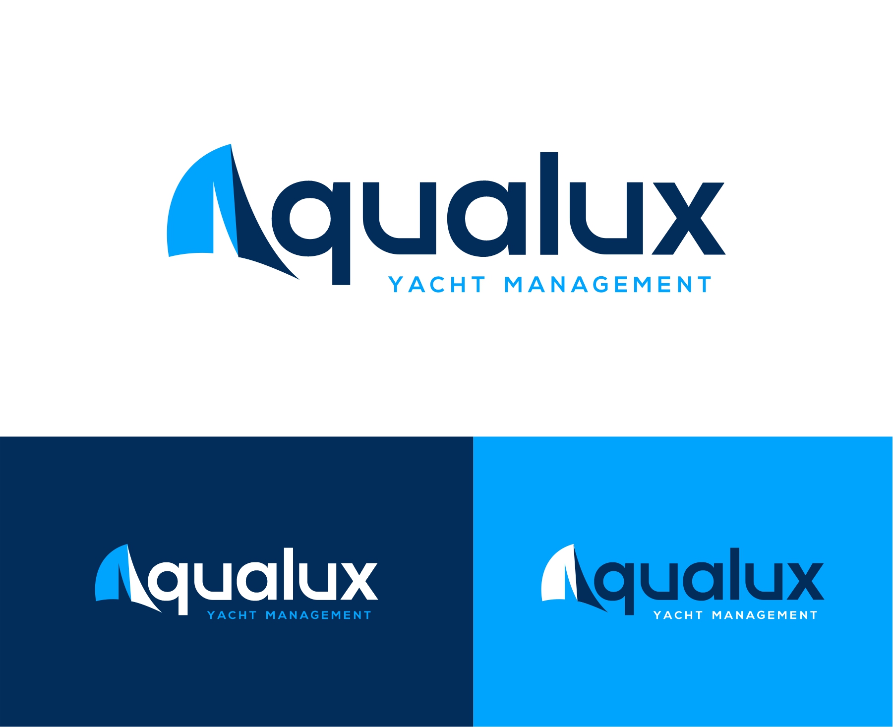 Logo Design by debdesign for Aqualux Yacht Management LLC | Design #33820291