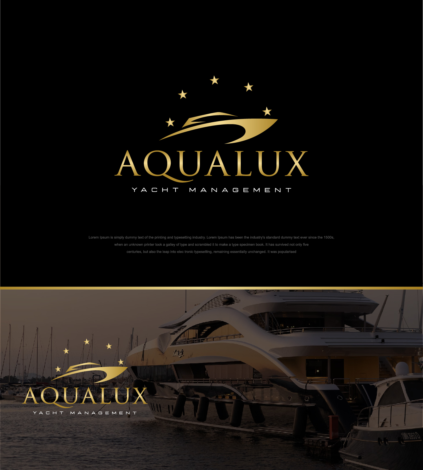 Diseño de Logo por sushsharma99 para Aqualux Yacht Management LLC | Diseño #33821746