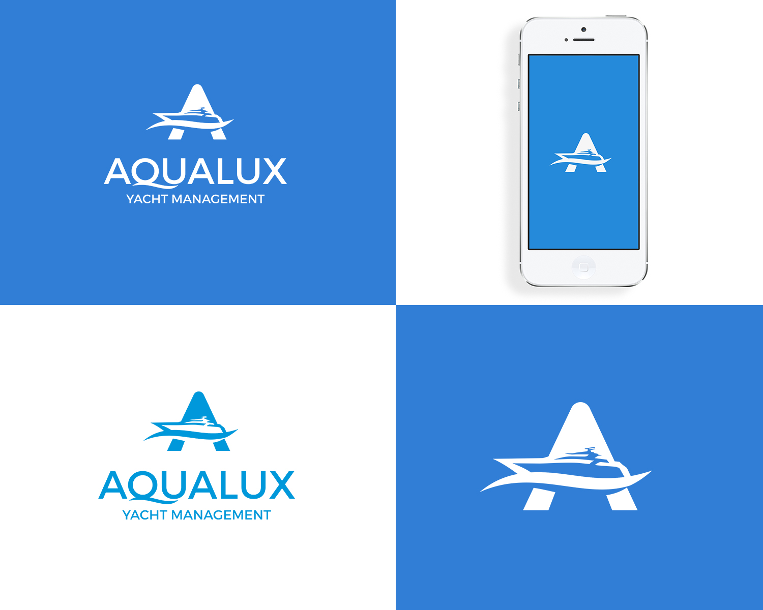 Logo Design by Djamdesign for Aqualux Yacht Management LLC | Design #33819710