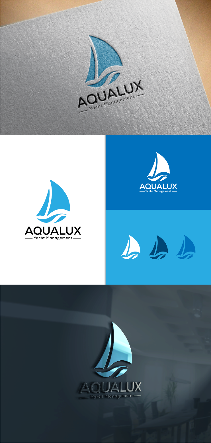 Logo Design by Ind_Design88 for Aqualux Yacht Management LLC | Design #33821203