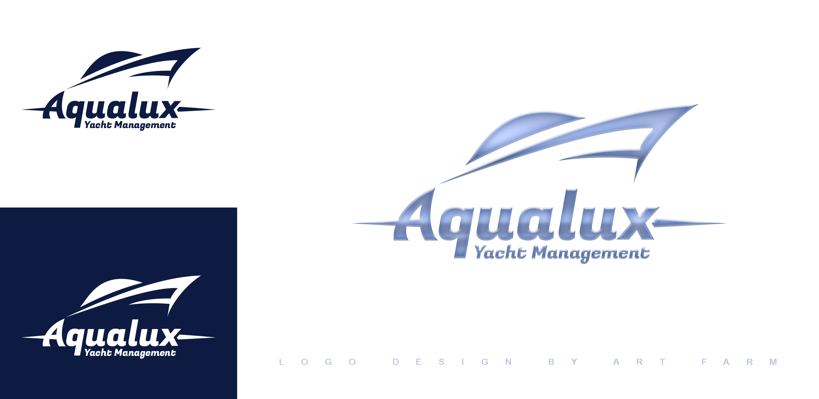 Logo Design by ArtFarm for Aqualux Yacht Management LLC | Design #33819282
