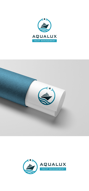 Logo Design by Moon Design. for Aqualux Yacht Management LLC | Design #33821326