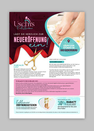 Flyer Design by debdesign for Uschis FußZauber | Design: #33829587
