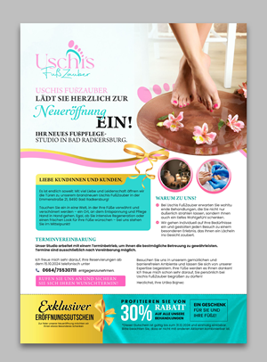 Flyer Design by debdesign for Uschis FußZauber | Design: #33829689