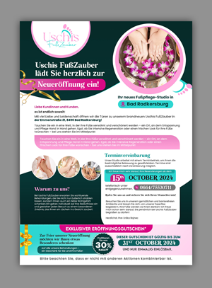 Flyer Design by debdesign for Uschis FußZauber | Design: #33829853