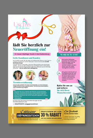 Flyer Design by debdesign for Uschis FußZauber | Design: #33830066