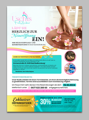 Flyer Design by debdesign for Uschis FußZauber | Design: #33838162