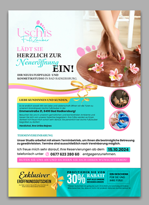 Flyer Design by debdesign for Uschis FußZauber | Design: #33840228