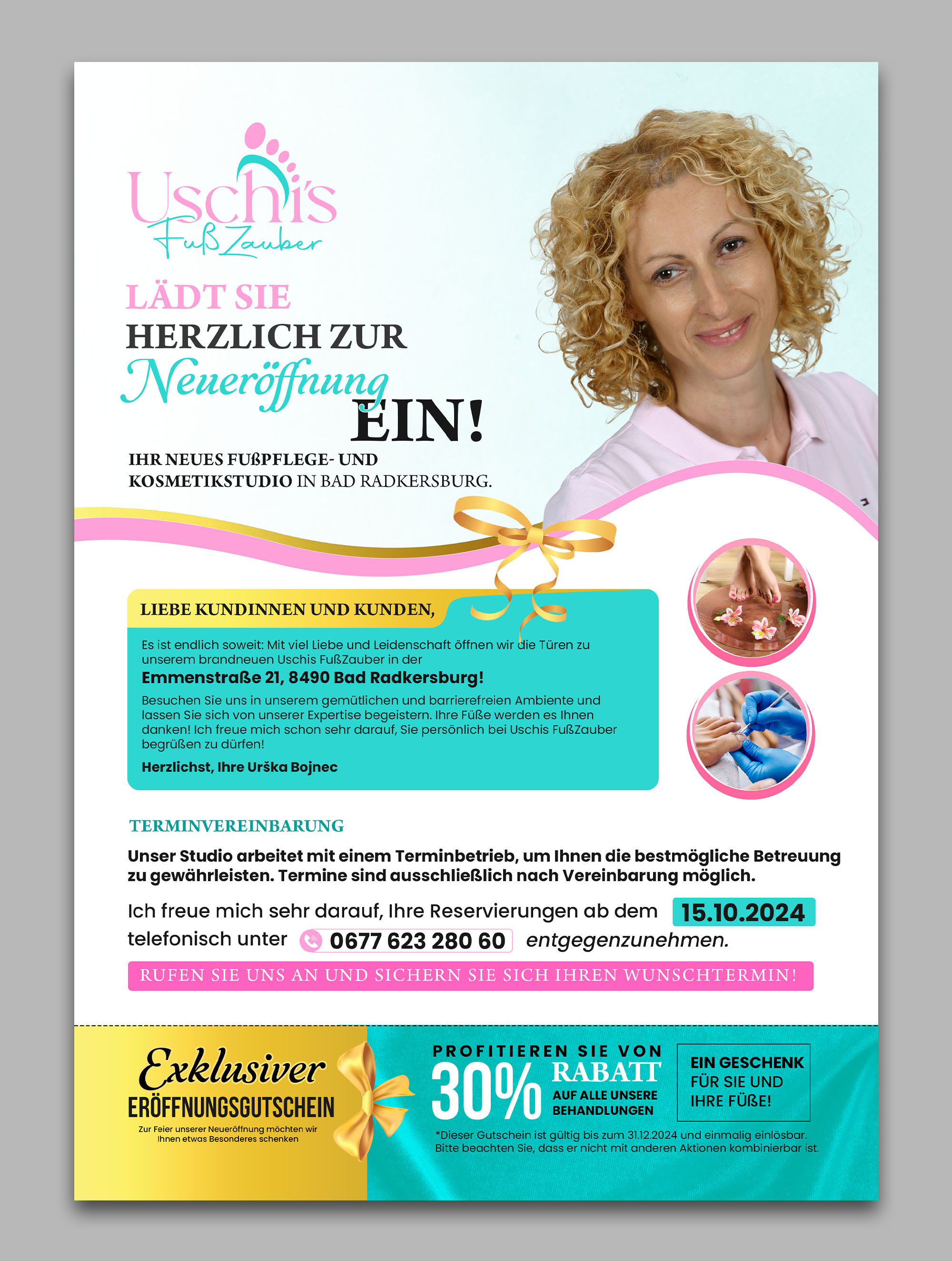Design de Flyer par debdesign pour Uschis FußZauber | Design #33841063