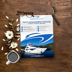 Flyer Design by Sun Creative for Aqualux Yacht Management LLC | Design: #33866965