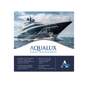 Flyer-Design von maruf12 für Aqualux Yacht Management LLC | Design #33827430