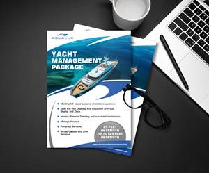 Flyer Design by websmartusa for Aqualux Yacht Management LLC | Design: #33840425