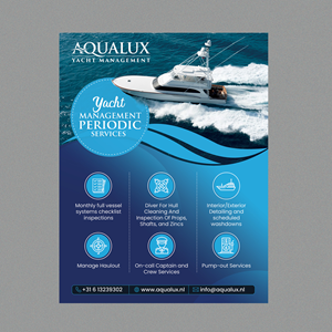 Flyer Design by Stan$oul for Aqualux Yacht Management LLC | Design: #33828511