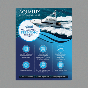 Flyer Design by Stan$oul for Aqualux Yacht Management LLC | Design: #33828532