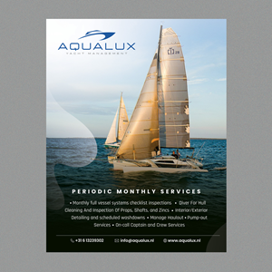 Flyer Design by Stan$oul for Aqualux Yacht Management LLC | Design: #33839662