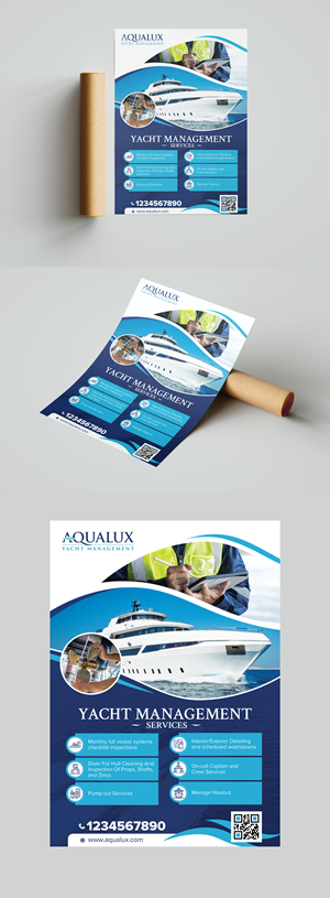 Flyer Design by vcreatived for Aqualux Yacht Management LLC | Design: #33830091