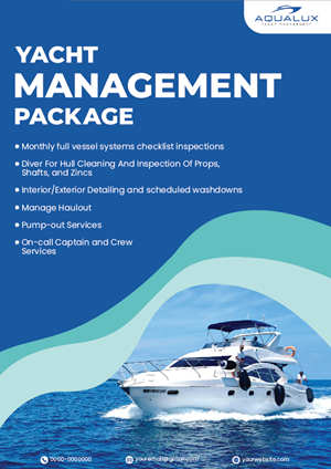 Flyer Design by Maxo-Biz for Aqualux Yacht Management LLC | Design: #33857819