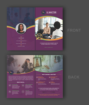 Design de Flyer par Nel. pour U Matter Telepsychiatry Healthcare Services | Design : #33845385
