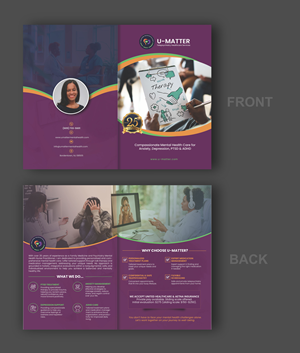 Design de Flyer par Nel. pour U Matter Telepsychiatry Healthcare Services | Design : #33845386