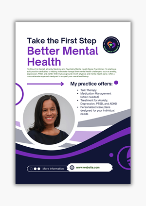 Flyer Design by Custom A for U Matter Telepsychiatry Healthcare Services | Design #33845686