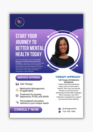 Diseño de Flyer por Custom A para U Matter Telepsychiatry Healthcare Services | Diseño: #33845688