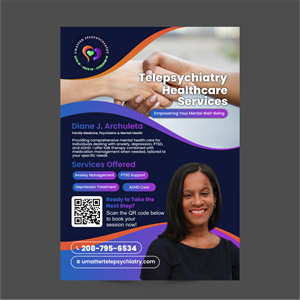 Diseño de Flyer por ThiagoB para U Matter Telepsychiatry Healthcare Services | Diseño: #33848444