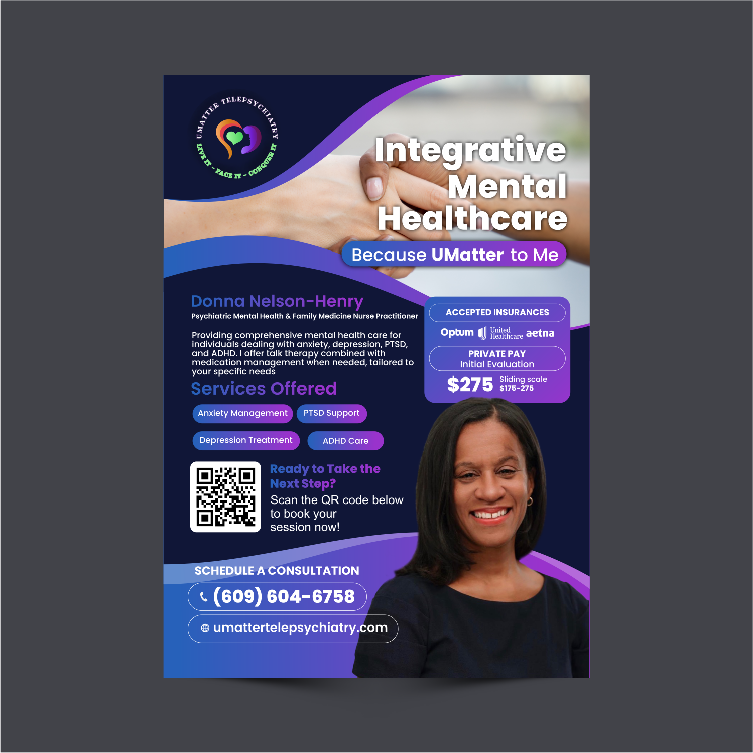 Diseño de Flyer por ThiagoB para U Matter Telepsychiatry Healthcare Services | Diseño #33851028