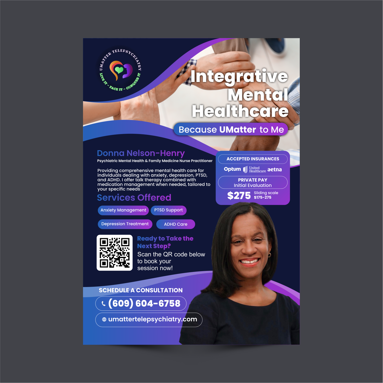 Diseño de Flyer por ThiagoB para U Matter Telepsychiatry Healthcare Services | Diseño #33851029